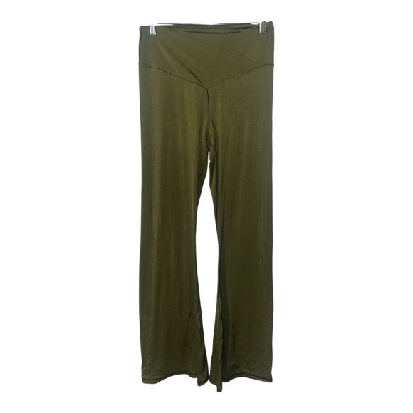 Offline by Aerie Real Me High Wasited Olive Flare Leggings, XL - Picture 1 of 10